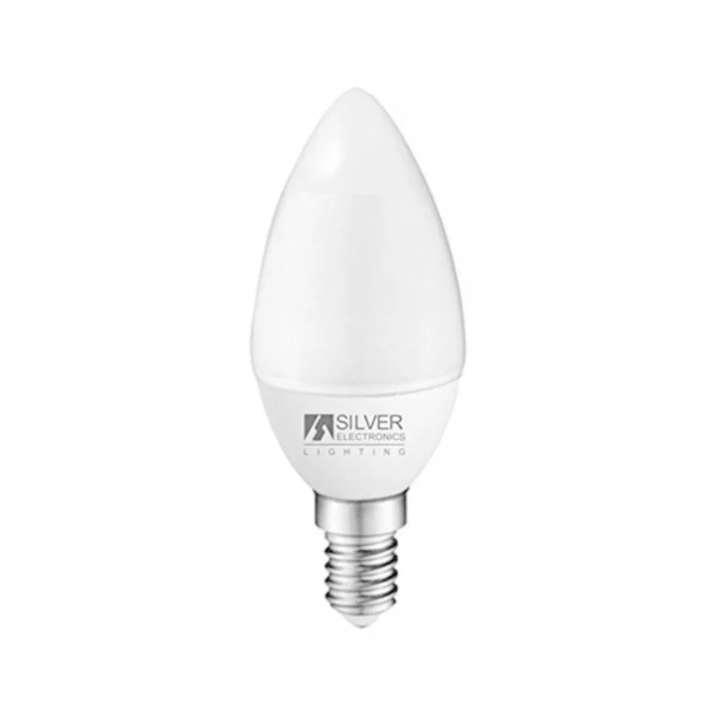 Bombilla Silverelectronics Led Eco Vela E14 3000K 600Lm