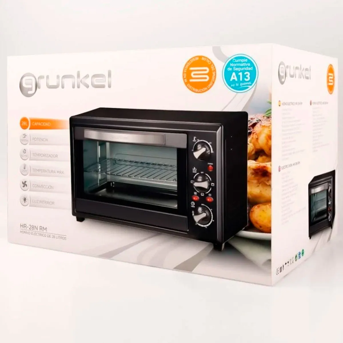 Horno Sobremesa Grunkel Hr-28Silver  28 1600W