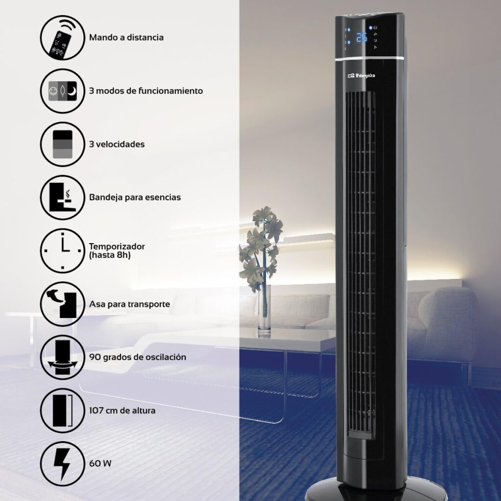 Ventilador Torre Orbegozo Twm 0650 Bco Mando