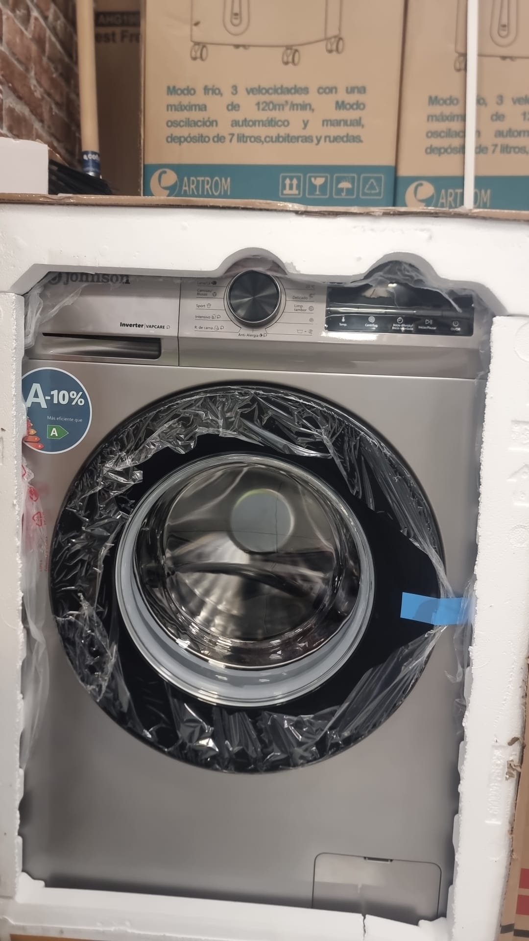 Lavadora Johnson Duero 80-1 8Kg 1400Rpm Clase A -10% Inverter Bca